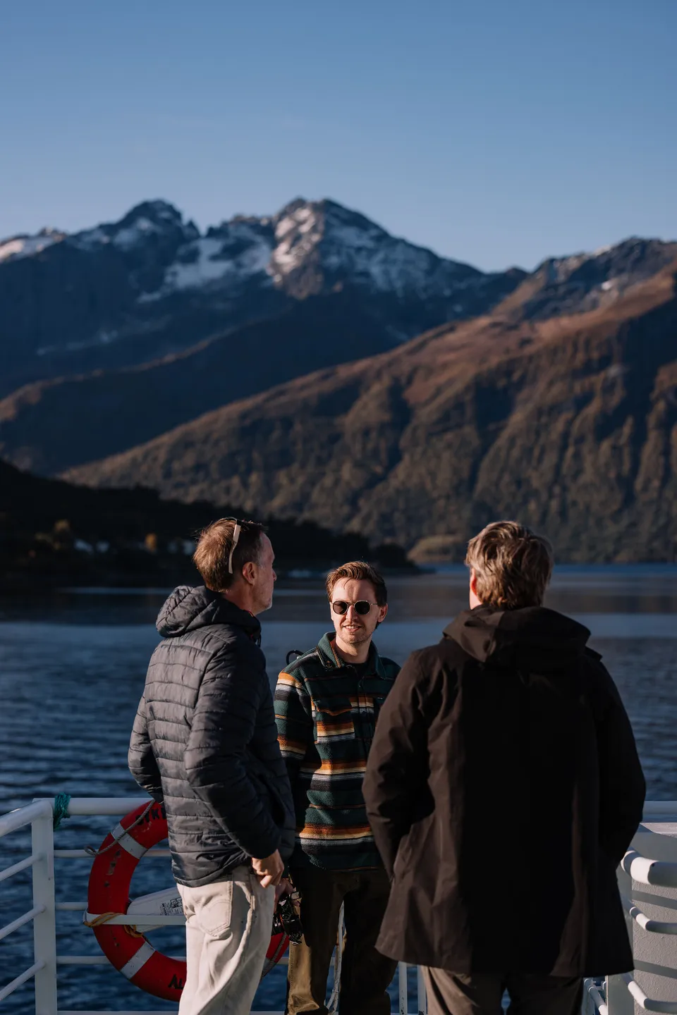 Jorik Elferink on a ferry in Norway, mid-conversation